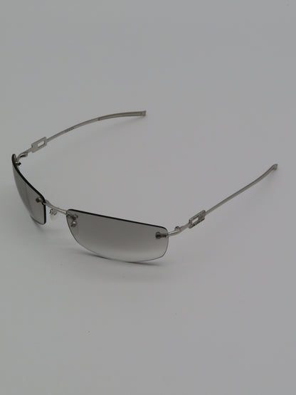 Gucci Rimless Strass Sunglasses Silver
