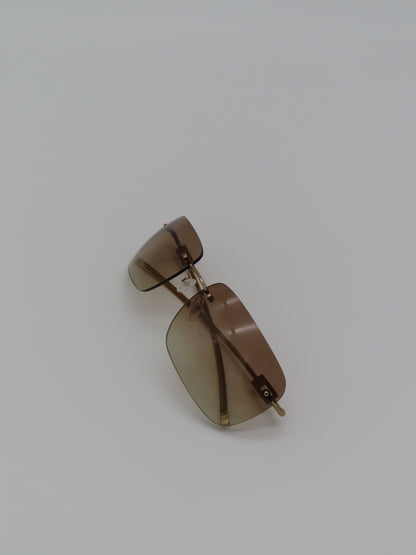 Gucci Rimless Strass Sunglasses Gold