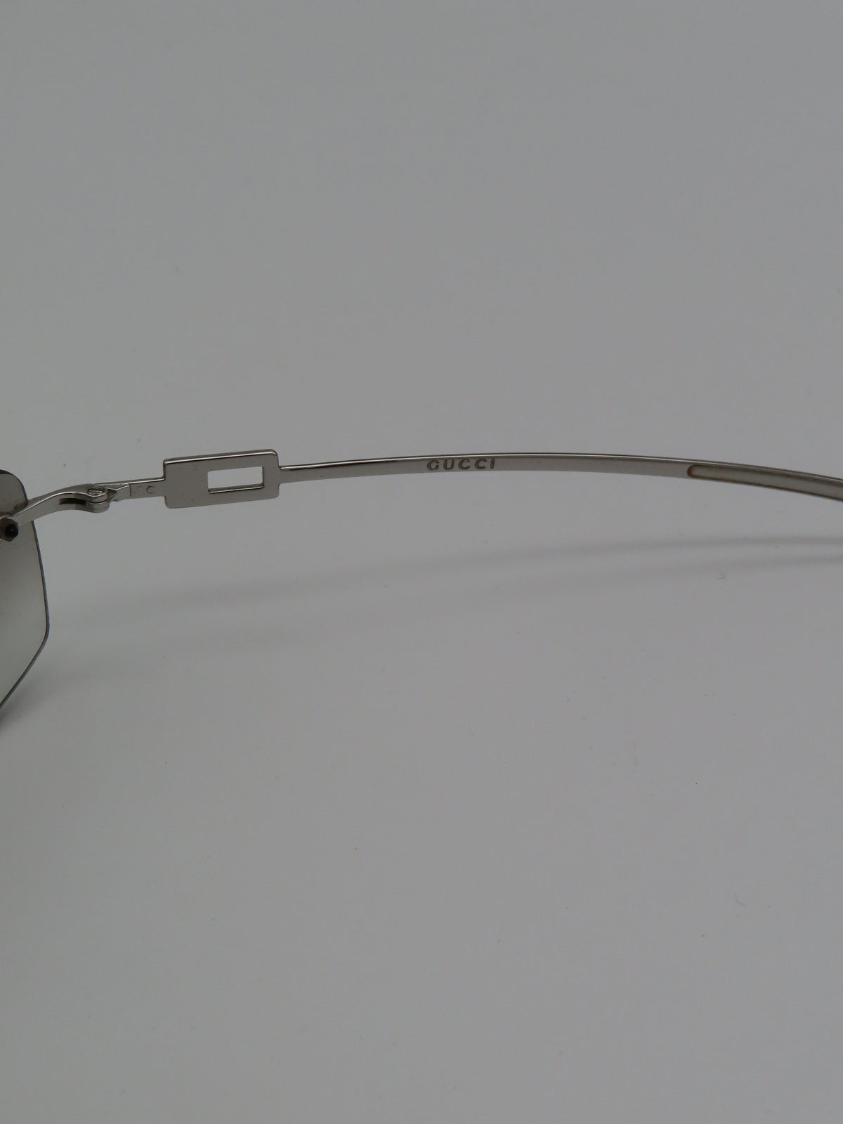 Gucci Rimless Strass Sunglasses Silver