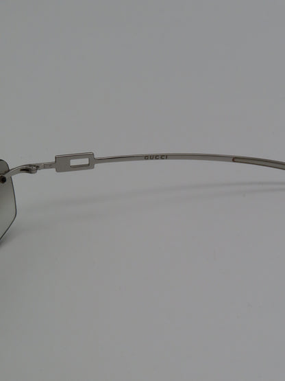 Gucci Rimless Strass Sunglasses Silver