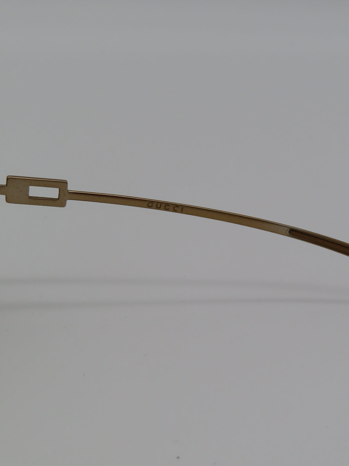 Gucci Rimless Strass Sunglasses Gold