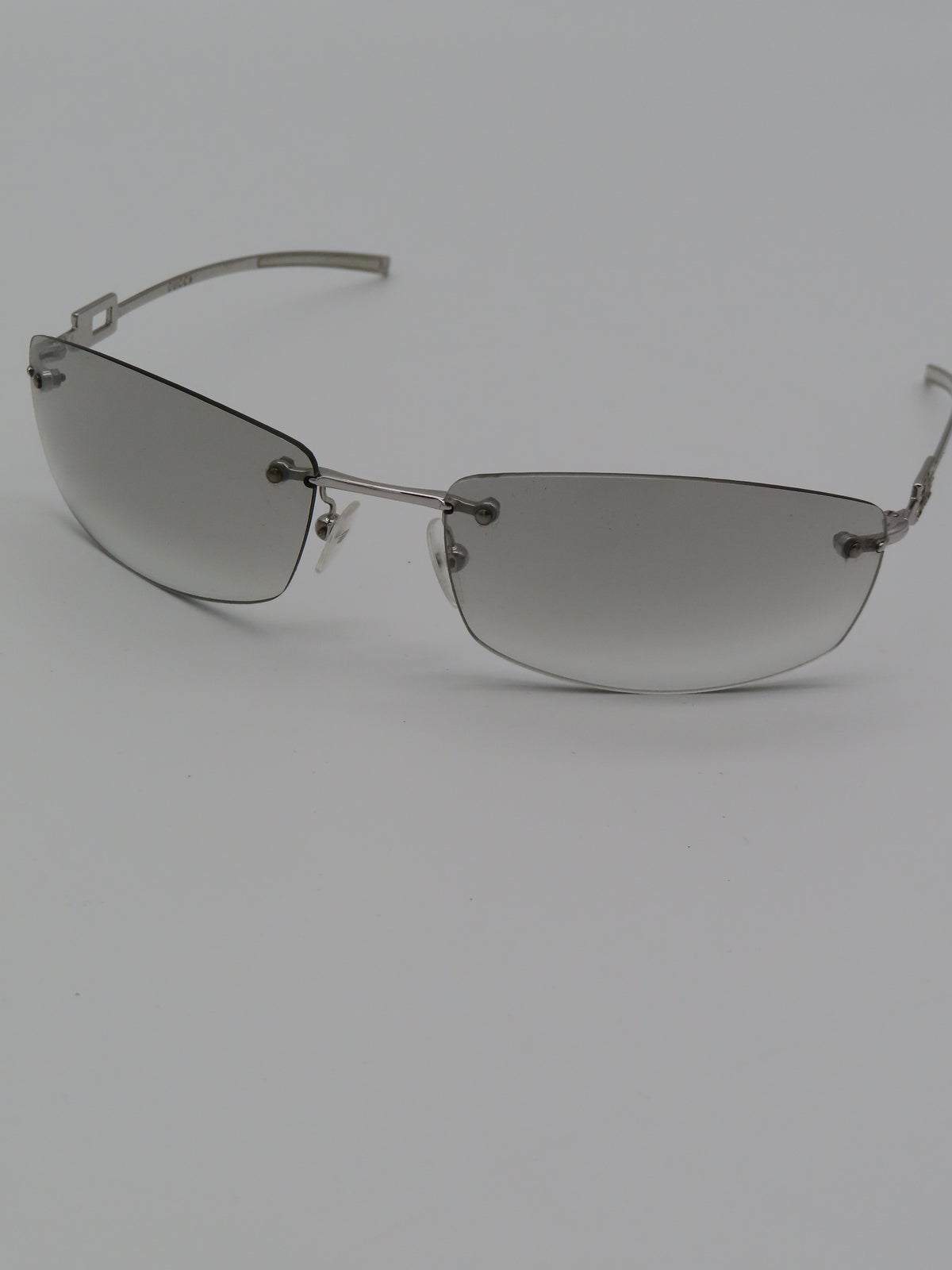 Gucci Rimless Strass Sunglasses Silver