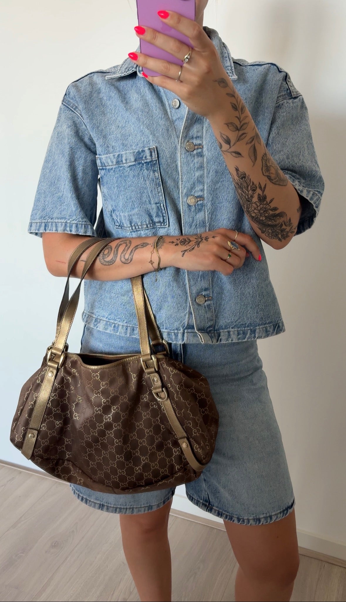 Gucci Satin Abbey Tote